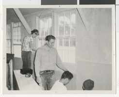 Photograph of teenagers renovating Camp Williston, Boulder City (Nev.), 1953