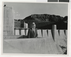 Photograph of Wilbur A. Dexheimer at Hoover Dam, 1964