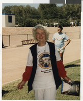 Photograph of Virginia Fenton during Hoover Dam's 50th anniversary, 1985.