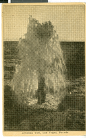 Postcard with photograph of an artesian well, Las Vegas, Nevada, 1920-1930