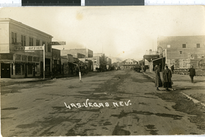 Postcard with photograph of Fremont Street, Las Vegas, Nevada, 1907