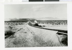 Photograph of Arden Plaster Company railroad, Nevada, 1907-1930