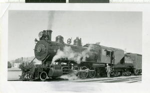 Photograph of railroad train at Death Valley Junction, California, 1934