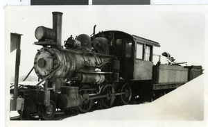Photograph of Pioche Pacific railroad train, Jackrabbit, Nevada, 1949