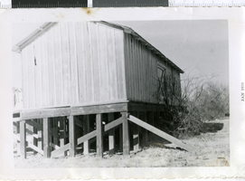 Photograph of a freight house, Shoshone, California, 1956