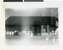 Photograph of railroad station in Goldfield, Nevada, 1956