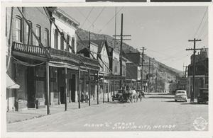 Postcard of C Street in Virginia City, Nevada, 1859 to late 1800s