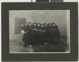 Photograph of the Clark County High School girls' basketball team, Las Vegas (Nev.), 1912