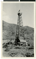 Photograph of mining tower, Rhyolite (Nev.), circa 1925