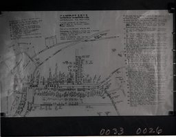 Photograph of survey map of Candelaria, circa 1951