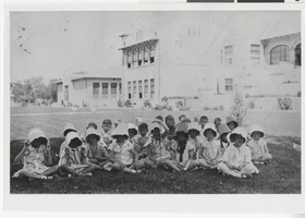 Photograph of a class from the Las Vegas Grammar School, Las Vegas (Nev.), 1935-1945
