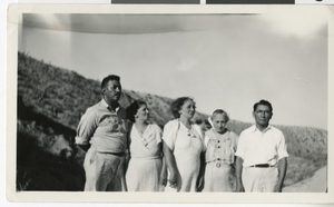 Photograph of Celia's parents, Francisco and Margarita Rivero, two aunts and a friend, 1930s