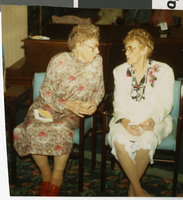 Photograph of Ann Brewington and Alice Maher, July 1989
