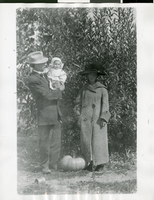 Postcard of Clarence Johnson, Josephine Gail Johnson, and Jesse Pearl Johnson, circa 1922