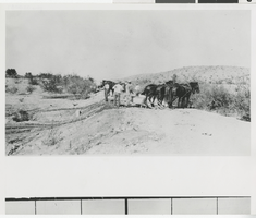 Photograph of road construction, 1920s
