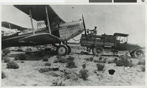 Photograph of Western Airlines plane, Las Vegas, Nevada, 1926