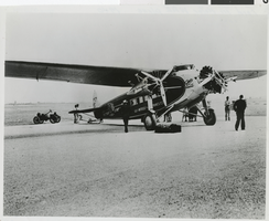 Photograph of Ford tri-motor plane, 1940s