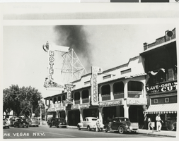 Photograph of Overland Hotel on Fremont Street, Las Vegas, Nevada, 1940s