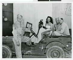 Photograph of servicemen and an entertainer, Las Vegas (Nev.), 1950-1960