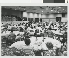 Photograph of Regional Ladies' Chorus singing at a breakfast meeting at the Nevada Women's Conference in Las Vegas (Nev.), June 18, 1977
