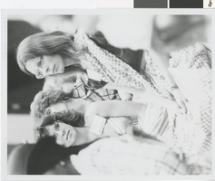 Photograph of Carol Ross and Pat Mogle listening to Gloria Steinem at the Nevada Women's Conference in Las Vegas (Nev.), June 18,1977