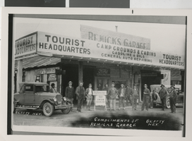 Photograph of Remick's Garage, Beatty (Nev.), circa 1930