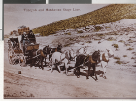 Photograph of a horse drawn stagecoach, Tonopah (Nev.), circa 1905