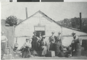 Postcard of a tent store, Montezuma (Nev.), 1908