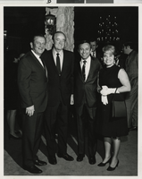 Photograph of Edythe and Lloyd Katz, United States Senator Howard Cannon, and former Vice President Hubert Humphrey in Las Vegas (Nev.), 1960s