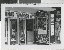 Photograph of the Fremont Theatre entrance advertising "Ocean's 11," Las Vegas (Nev.), August 1960