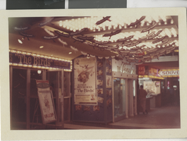 Photograph of the Fremont Theatre entrance advertising "The Birds," Las Vegas (Nev.), 1963