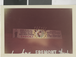 Photograph of a billboard advertising "The Birds," Las Vegas (Nev.), 1963