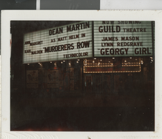 Photograph of the Fremont Theatre marquee advertising "Murderers Row," Las Vegas (Nev.), 1966