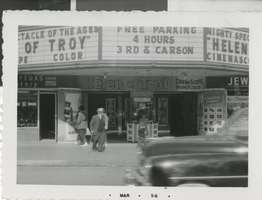 Photograph of an advertising "Helen of Troy," Las Vegas (Nev.), March 1956