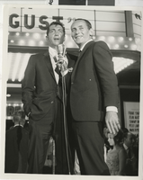 Photograph of Dean Martin and Joey Bishop at the Fremont Theatre in Las Vegas (Nev.), 1960
