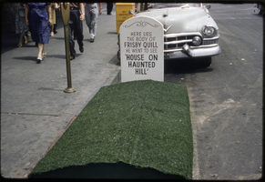Slide of an advertisement House on the Haunted Hill at the Fremont Theatre, Las Vegas (Nev.), 1959