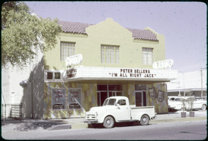 Slide of the Guild Theatre marquee advertising "I'm All Right Jack," Las Vegas (Nev.), 1960