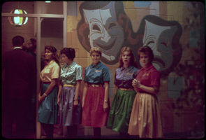 Slide of a group of women outside of the Guild Theatre, Las Vegas (Nev.), 1950s