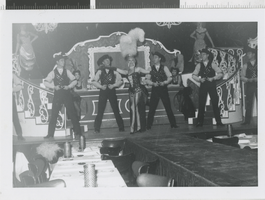 Photograph of dancers onstage, Las Vegas (Nev.), 1957-1960s