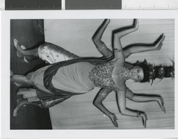 Photograph of dancers posing as a multi-armed Hindu deity, Dunes Hotel, Las Vegas (Nev.), 1957-1960s