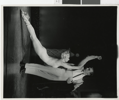 Photograph of nude showgirl and a male performer, Las Vegas (Nev.), 1957-1960s