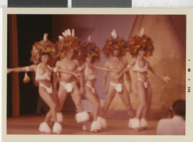 Photograph of Minsky's Burlesque dancers in rehearsal, December, 1969