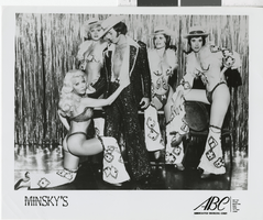 Photograph of the Minsky's Burlesque cast, Playboy Hotel, Chicago (Ill.), circa 1977