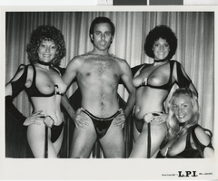 Photograph of four Minsky's Burlesque cast members, circa 1977