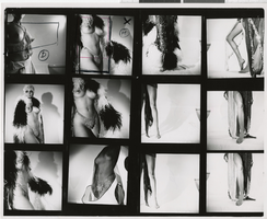Photographs of a topless Minsky's cast member in costume, 1970-1979