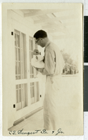 Photograph of Cyril Wengert with his first child Jimmie, Las Vegas, (Nev.), 1923