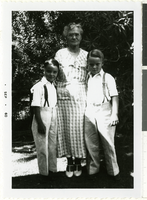 Photograph of Ella Wengert with grandchildren, May 12, 1935