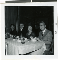 Photograph of the Wengerts and Gatewoods at brunch, December 06, 1964