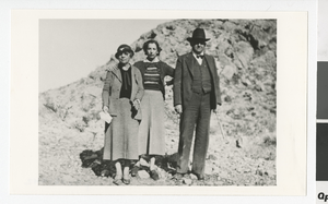Photograph of Mrs. Joe Graglia, Anne Graglia, and Congressman James Scrugham, November 1935