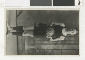 Photograph Gerald Crowe of the Clark County High School boys' basketball team, Las Vegas (Nev.), 1923